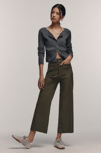 The Colette Cropped Wide-Leg Trousers by Maeve par en Green taille: 32 chez Anthropologie - The Colette Collection by Maeve - Modalova
