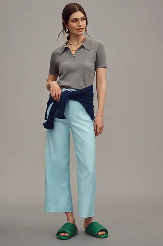 Le Pantalon Large Raccourci Colette par Maeve: Édition Lin par en taille: 32 chez Anthropologie - The Colette Collection by Maeve - Modalova