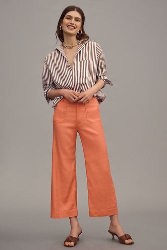 Le Pantalon Large Raccourci Colette par Maeve: Édition Lin par en Orange taille: 32 chez Anthropologie - The Colette Collection by Maeve - Modalova