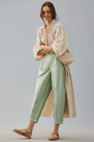 Pantalon court fuselé à ceinture en Blue, taille: Uk 8 chez Anthropologie - Maeve - Modalova