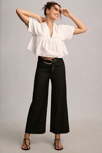 Pantalon ample raccourci taille haute , version lin en Black, taille: 25 chez Anthropologie - Maeve - Modalova