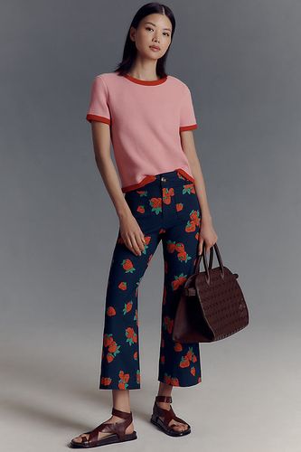 The Colette Cropped Wide-Leg Trousers by Maeve: Printed Linen Edition par taille: 23 chez Anthropologie - The Colette Collection by Maeve - Modalova