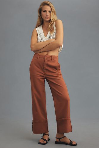 Pantalon ample à revers en Orange, taille: 27 chez Anthropologie - Pilcro - Modalova