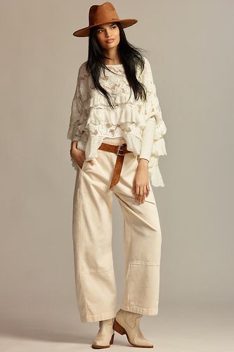 Le Pantalon Barrel Décontracté Izzie par : Édition Velours Côtelé en White taille: XS chez Anthropologie - Pilcro - Modalova