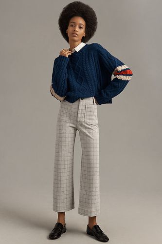 Le Pantalon Large Raccourci Colette par Maeve: Édition Tricot à Carreaux par taille: 20 chez Anthropologie - The Colette Collection by Maeve - Modalova