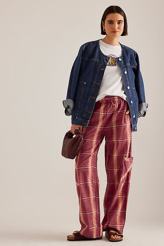 Pantalon Droit Harrison à Carreaux en Pink taille: Uk 6 chez Anthropologie - Damson Madder - Modalova