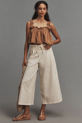 Pantalon en lin à enfiler en White, taille: S - By Anthropologie - Modalova