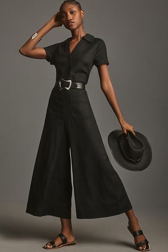 Combinaison portefeuille style jupe-culotte à manches courtes en Black, taille: Uk 14 chez Anthropologie - Maeve - Modalova