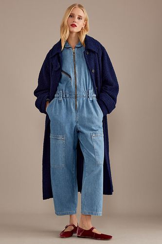 Amelia Long-Sleeve Organic Denim Jumpsuit en Blue, taille: XS chez Anthropologie - Seventy + Mochi - Modalova