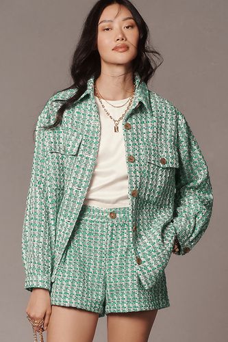 Short en tweed taille haute en Green, taille: Uk 6 chez Anthropologie - Maeve - Modalova