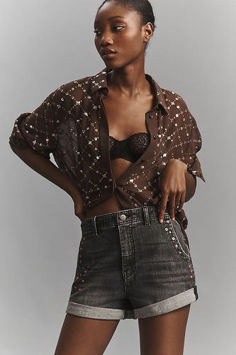 Le Short en Denim Taille Haute Lonnie à Revers par en , taille: 25 chez Anthropologie - Pilcro - Modalova