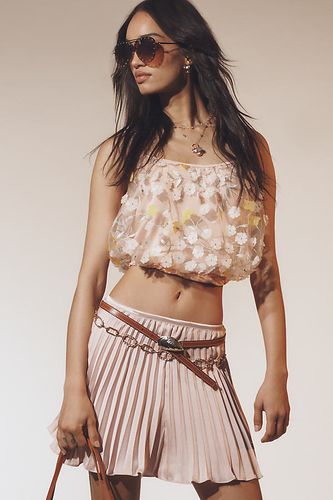 Silky Plissé Shorts en Pink, taille: XS - By Anthropologie - Modalova
