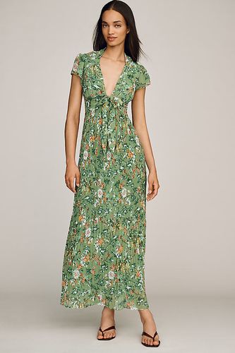 Robe midi à col en V avec lien taille: Uk 6 - By Anthropologie - Modalova