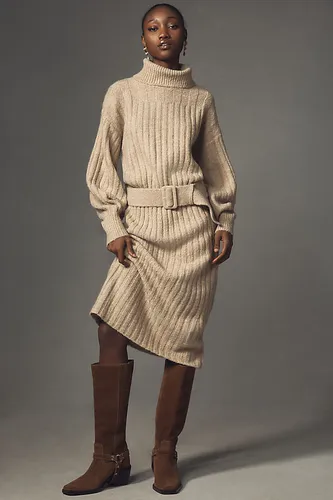 Robe Pull Mi-Longue à Col Roulé et Ceinture Manches Longues en taille: S - By Anthropologie - Modalova