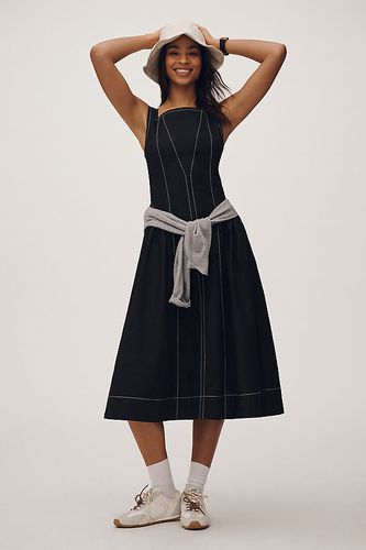 Robe Mi-Longue Ajustée Col Montant Par Anthropologie par en Black taille: 2XS - By Anthropologie - Modalova