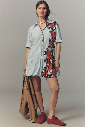 Robe chemise courte à manches courtes et à bulles taille: 2XS chez Anthropologie - Maeve - Modalova