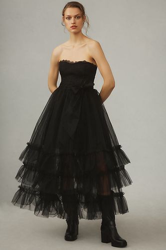 Robe midi dentelle et tulle amovible sans bretelles en taille: L chez Anthropologie - Pilcro - Modalova