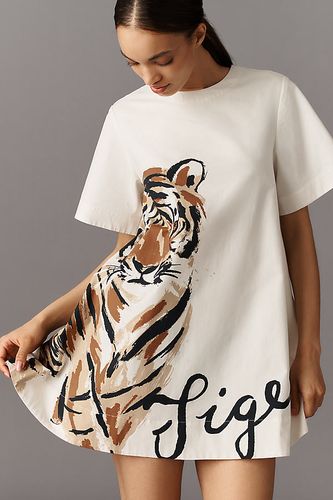 La Robe Mini Swing Emmy à Manches Courtes par : Édition Graphique en taille: XS chez Anthropologie - Maeve - Modalova