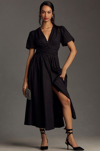 Robe boutonnée à col en V sur le devant Katerina par en Black taille: XS - Par Anthropologie - Modalova