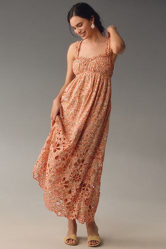 Robe longue babydoll à décolleté caur en Orange, taille: S - Par Anthropologie - Modalova