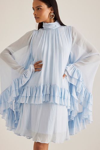 Robe Mini Cape à Volants Par Anthropologie par en Blue taille: M - By Anthropologie - Modalova