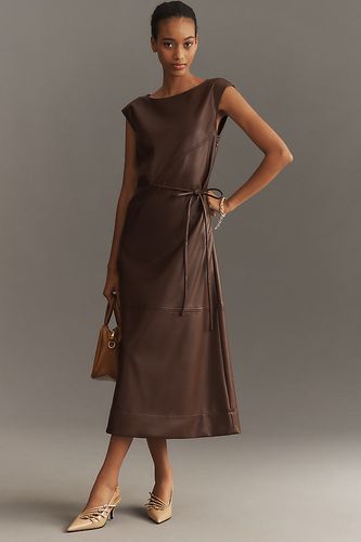 Robe Portefeuille Mi-Longue Sans Manches en Simili Cuir en taille: L chez Anthropologie - Maeve - Modalova