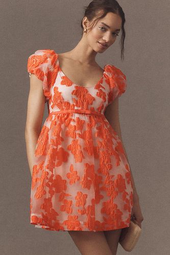 Robe Mini Babydoll à Manches Bouffantes et Encolure Dégagée taille: XS - By Anthropologie - Modalova