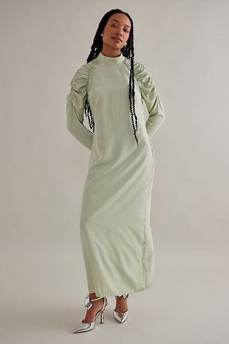 Nora Mock-Neck Ruched Long-Sleeve Maxi Dress en taille: Uk 10 chez Anthropologie - Selected Femme - Modalova