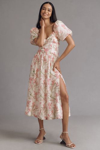 Robe Midi Sasila à Manches Bouffantes en Pink taille: M chez Anthropologie - ASTR The Label - Modalova