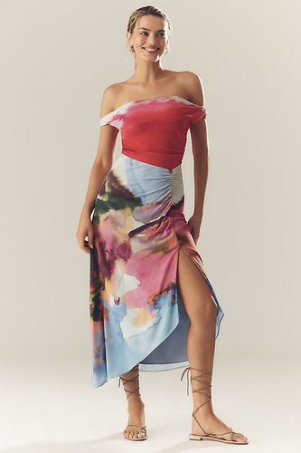 Ella Robe Midi Fluide Jersey Épaules Dénudées en taille: 2 chez Anthropologie - AMUR - Modalova
