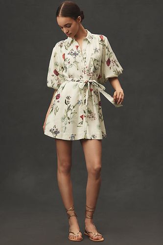La Robe Chemise Mini en Lin Mona Par en Green taille: 2XS chez Anthropologie - Maeve - Modalova