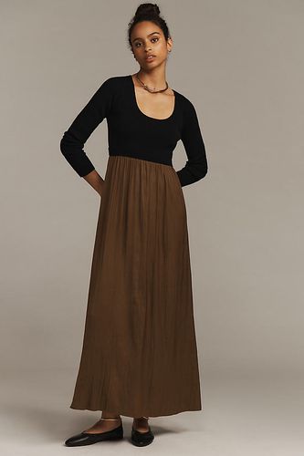 La Robe Pull Thea Superposée: Édition Encolure Ras-du-Cou par en Black, taille: 1 X - By Anthropologie - Modalova