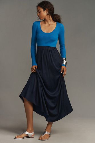 La Robe Pull Thea Superposée: Édition Encolure Ras-du-Cou par en Blue, taille: XS - By Anthropologie - Modalova