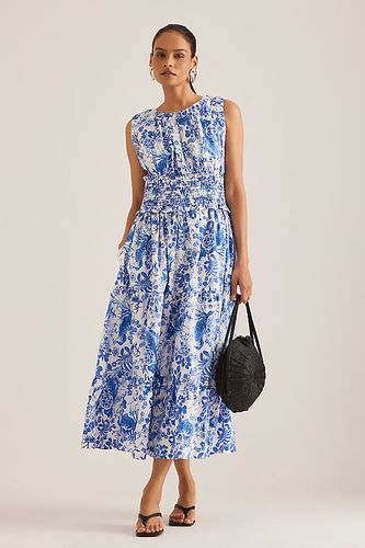 Sleeveless Poplin Smocked Midi Dress taille: XS - By Anthropologie - Modalova