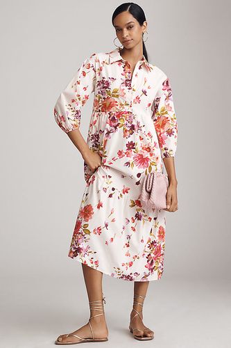 The Bettina Tiered Midi Shirt Dress by en taille: XS chez Anthropologie - Maeve - Modalova