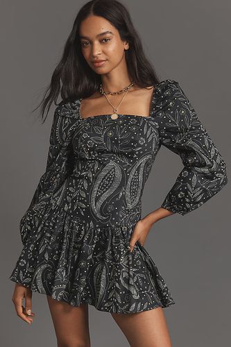 Robe Mini Manches Longues Col Carré Taille Basse taille: 2XS chez Anthropologie - Maeve - Modalova