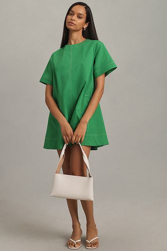 Short-Sleeve Crew-Neck Swing Mini Dress en Green, taille: S chez Anthropologie - Maeve - Modalova