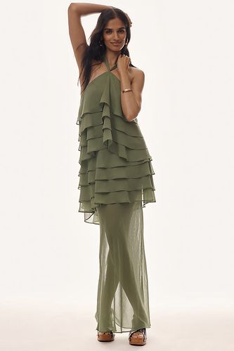 Robe à volants transparente et à col halter Gaia en taille: Uk 8 chez Anthropologie - THIRD FORM - Modalova