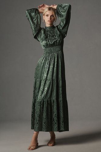 La Robe Maxi Manches Longues Somerset: Édition Col Montant par en Green taille: 7 - The Somerset Collection by Anthropologie - Modalova