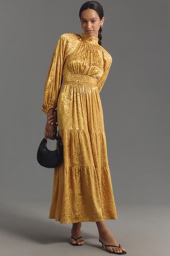 La Robe Maxi Manches Longues Somerset: Édition Col Montant par en Yellow taille: 7 - The Somerset Collection by Anthropologie - Modalova