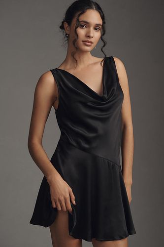 Robe Mini Satinée Col Bénitier Par Anthropologie par en Black taille: S - By Anthropologie - Modalova