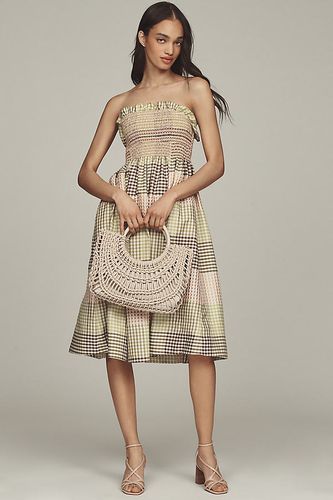 Robe Midi Trapèze Sans Bretelles en Pink taille: 2XS chez Anthropologie - Maeve - Modalova
