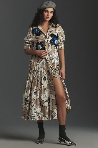 Robe-chemise midi à fleurs et manches longues taille: M chez Anthropologie - Dhruv Kapoor - Modalova