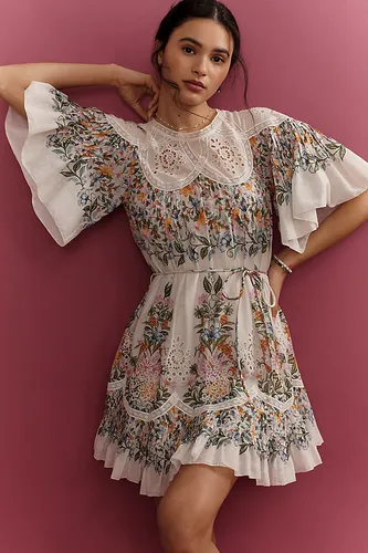 Robe mini à manches courtes Sweet Bloom Bouquet taille: 2XS chez Anthropologie - Farm Rio - Modalova