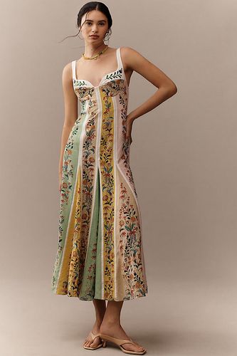 Robe longue en lin à rayures florales taille: M chez Anthropologie - Farm Rio - Modalova