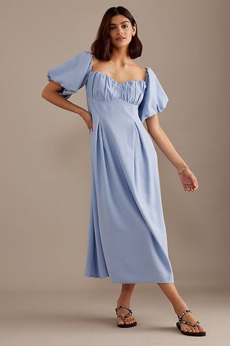 Robe mi-longue à manches bouffantes Edith de en Blue taille: Uk 10 chez Anthropologie - Nobody's Child - Modalova