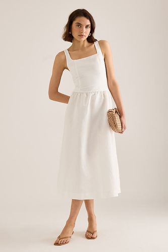 Robe mi-longue en lin sans manches Rosia en White taille: Uk 8 chez Anthropologie - ALIGNE - Modalova