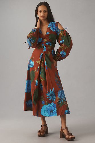 Robe mi-longue à manches longues et col en V en taille: 7 chez Anthropologie - Farm Rio - Modalova