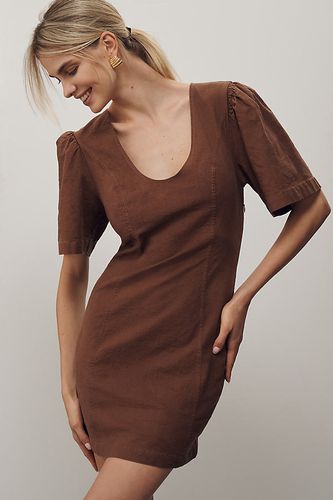 Robe Mini à Manches Bouffantes et Découpe au Dos en White taille: M chez Anthropologie - Maeve - Modalova