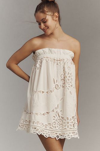 Robe Mini en Dentelle Sans Bretelles en White taille: XS chez Anthropologie - Maeve - Modalova